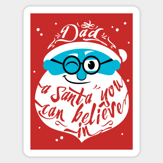 Dad Santa Sticker by Malchev